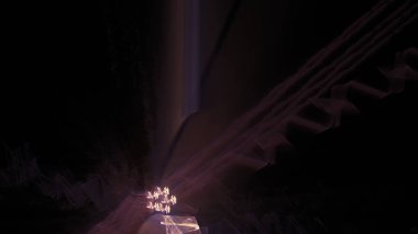 Fantezi kaotik renkli fraktal desen. Soyut Fraktal şekiller. 3D render resimde arka plan veya duvar kağıdı.