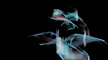 Fantezi kaotik renkli fraktal desen. Soyut Fraktal şekiller. 3D render resimde arka plan veya duvar kağıdı.