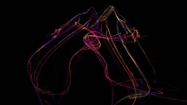 Fantezi kaotik renkli fraktal desen. Soyut Fraktal şekiller. 3D render resimde arka plan veya duvar kağıdı.