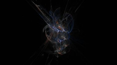 Fantezi kaotik renkli fraktal desen. Soyut Fraktal şekiller. 3D render resimde arka plan veya duvar kağıdı.