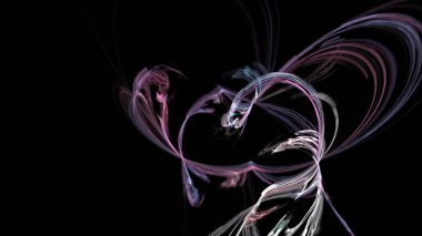 Fantezi kaotik renkli fraktal desen. Soyut Fraktal şekiller. 3D render resimde arka plan veya duvar kağıdı.