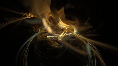 Fantezi kaotik renkli fraktal desen. Soyut Fraktal şekiller. 3D render resimde arka plan veya duvar kağıdı.