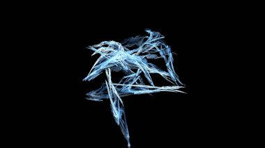 Fantezi kaotik renkli fraktal desen. Soyut Fraktal şekiller. 3D render resimde arka plan veya duvar kağıdı.