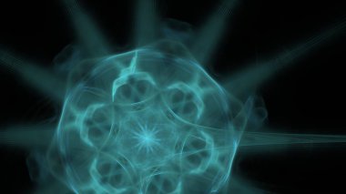 Fantezi kaotik renkli fraktal desen. Soyut Fraktal şekiller. 3D render resimde arka plan veya duvar kağıdı.