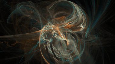 Fantezi kaotik renkli fraktal desen. Soyut Fraktal şekiller. 3D render resimde arka plan veya duvar kağıdı.