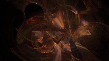 Fantezi kaotik renkli fraktal desen. Soyut Fraktal şekiller. 3D render resimde arka plan veya duvar kağıdı.