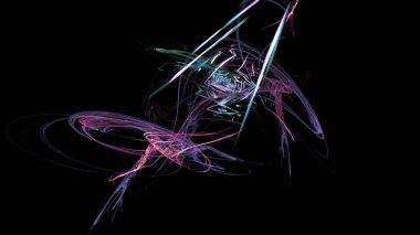 Fantezi kaotik renkli fraktal desen. Soyut Fraktal şekiller. 3D render resimde arka plan veya duvar kağıdı.