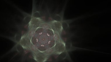 Fantezi kaotik renkli fraktal desen. Soyut Fraktal şekiller. 3D render resimde arka plan veya duvar kağıdı.