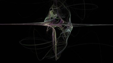 Fantezi kaotik renkli fraktal desen. Soyut Fraktal şekiller. 3D render resimde arka plan veya duvar kağıdı.