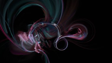 Fantezi kaotik renkli fraktal desen. Soyut Fraktal şekiller. 3D render resimde arka plan veya duvar kağıdı.