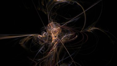 Fantezi kaotik renkli fraktal desen. Soyut Fraktal şekiller. 3D render resimde arka plan veya duvar kağıdı.