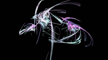 Fantezi kaotik renkli fraktal desen. Soyut Fraktal şekiller. 3D render resimde arka plan veya duvar kağıdı.