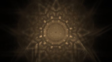 Fantezi kaotik renkli fraktal desen. Soyut Fraktal şekiller. 3D render resimde arka plan veya duvar kağıdı.