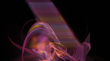 Fantezi kaotik renkli fraktal desen. Soyut Fraktal şekiller. 3D render resimde arka plan veya duvar kağıdı.