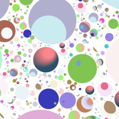 Çok renkli geometrik daire arka plan seamless modeli.