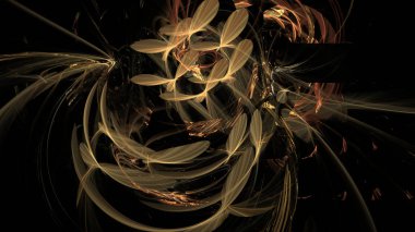 Fantezi kaotik renkli fraktal desen. Soyut Fraktal şekiller. 3D render resimde arka plan veya duvar kağıdı.