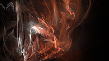 Fantezi kaotik renkli fraktal desen. Soyut Fraktal şekiller. 3D render resimde arka plan veya duvar kağıdı.