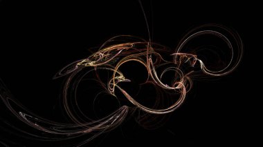 Fantezi kaotik renkli fraktal desen. Soyut Fraktal şekiller. 3D render resimde arka plan veya duvar kağıdı.