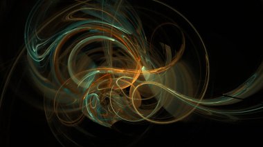 Fantezi kaotik renkli fraktal desen. Soyut Fraktal şekiller. 3D render resimde arka plan veya duvar kağıdı.