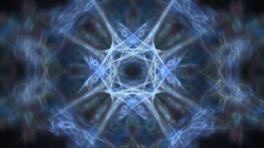 Fantezi kaotik renkli fraktal desen. Soyut Fraktal şekiller. 3D render resimde arka plan veya duvar kağıdı.