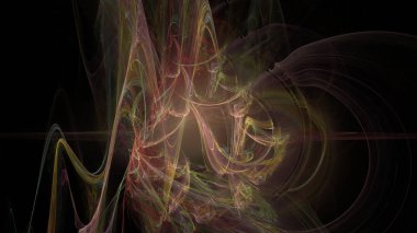 Fantezi kaotik renkli fraktal desen. Soyut Fraktal şekiller. 3D render resimde arka plan veya duvar kağıdı.