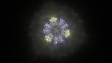 Fantezi kaotik renkli fraktal desen. Soyut Fraktal şekiller. 3D render resimde arka plan veya duvar kağıdı.