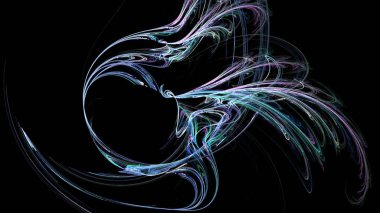 Fantezi kaotik renkli fraktal desen. Soyut Fraktal şekiller. 3D render resimde arka plan veya duvar kağıdı.