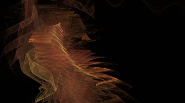 Fantezi kaotik renkli fraktal desen. Soyut Fraktal şekiller. 3D render resimde arka plan veya duvar kağıdı.