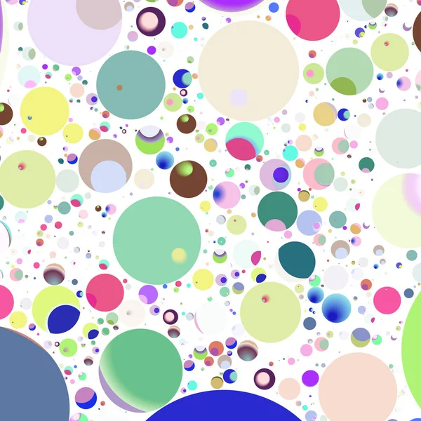 多色の幾何学的円抽象的な背景のシームレス パターン — ストック写真