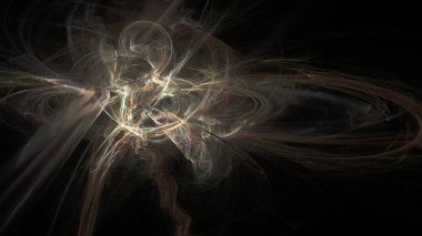 Fantezi kaotik renkli fraktal desen. Soyut Fraktal şekiller. 3D render resimde arka plan veya duvar kağıdı.