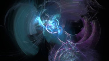 Fantezi kaotik renkli fraktal desen. Soyut Fraktal şekiller. 3D render resimde arka plan veya duvar kağıdı.