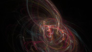 Fantezi kaotik renkli fraktal desen. Soyut Fraktal şekiller. 3D render resimde arka plan veya duvar kağıdı.