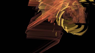 Fantezi kaotik renkli fraktal desen. Soyut Fraktal şekiller. 3D render resimde arka plan veya duvar kağıdı.