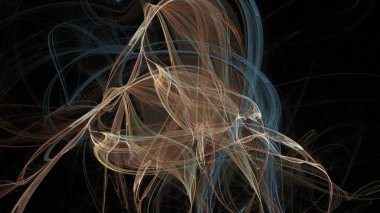 Fantezi kaotik renkli fraktal desen. Soyut Fraktal şekiller. 3D render resimde arka plan veya duvar kağıdı.