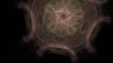 Fantezi kaotik renkli fraktal desen. Soyut Fraktal şekiller. 3D render resimde arka plan veya duvar kağıdı.