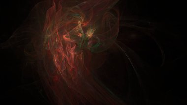 Fantezi kaotik renkli fraktal desen. Soyut Fraktal şekiller. 3D render resimde arka plan veya duvar kağıdı.