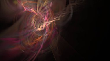 Fantezi kaotik renkli fraktal desen. Soyut Fraktal şekiller. 3D render resimde arka plan veya duvar kağıdı.