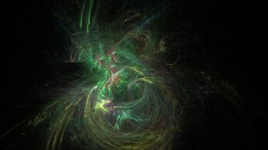 Fantezi kaotik renkli fraktal desen. Soyut Fraktal şekiller. 3D render resimde arka plan veya duvar kağıdı.