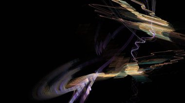 Fantezi kaotik renkli fraktal desen. Soyut Fraktal şekiller. 3D render resimde arka plan veya duvar kağıdı.