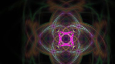 Fantezi kaotik renkli fraktal desen. Soyut Fraktal şekiller. 3D render resimde arka plan veya duvar kağıdı.