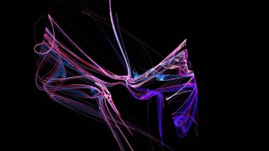 Fantezi kaotik renkli fraktal desen. Soyut Fraktal şekiller. 3D render resimde arka plan veya duvar kağıdı.