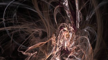 Fantezi kaotik renkli fraktal desen. Soyut Fraktal şekiller. 3D render resimde arka plan veya duvar kağıdı.