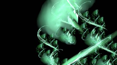 Fantezi kaotik renkli fraktal desen. Soyut Fraktal şekiller. 3D render resimde arka plan veya duvar kağıdı.