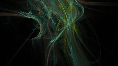 Fantezi kaotik renkli fraktal desen. Soyut Fraktal şekiller. 3D render resimde arka plan veya duvar kağıdı.