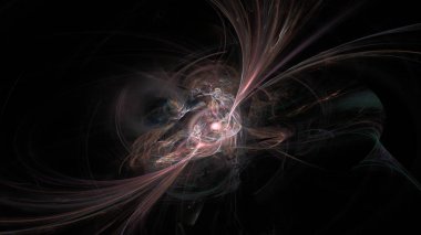 Fantezi kaotik renkli fraktal desen. Soyut Fraktal şekiller. 3D render resimde arka plan veya duvar kağıdı.