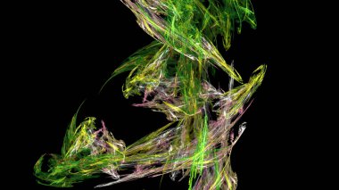 Fantezi kaotik renkli fraktal desen. Soyut Fraktal şekiller. 3D render resimde arka plan veya duvar kağıdı.