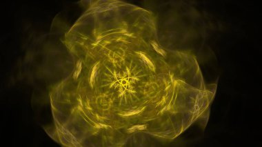 Fantezi kaotik renkli fraktal desen. Soyut Fraktal şekiller. 3D render resimde arka plan veya duvar kağıdı.