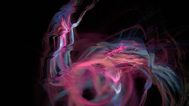 Fantezi kaotik renkli fraktal desen. Soyut Fraktal şekiller. 3D render resimde arka plan veya duvar kağıdı.