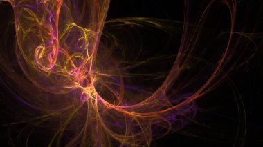 Fantezi kaotik renkli fraktal desen. Soyut Fraktal şekiller. 3D render resimde arka plan veya duvar kağıdı.