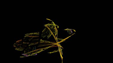 Fantezi kaotik renkli fraktal desen. Soyut Fraktal şekiller. 3D render resimde arka plan veya duvar kağıdı.